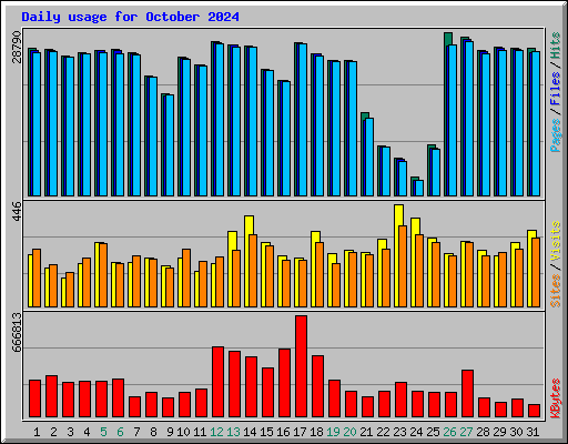 Daily usage for October 2024