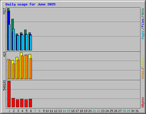 Daily usage for June 2025