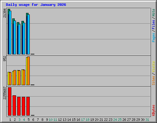 Daily usage for January 2026