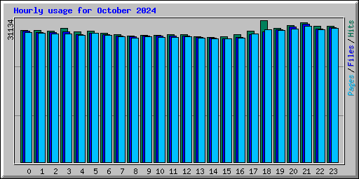 Hourly usage for October 2024