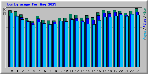 Hourly usage for May 2025