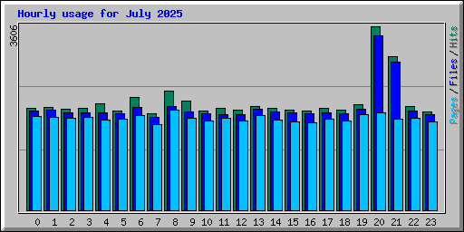 Hourly usage for July 2025