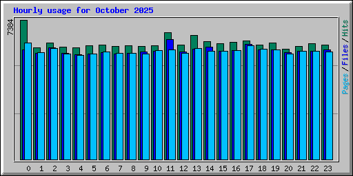 Hourly usage for October 2025