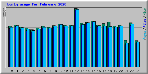 Hourly usage for February 2026
