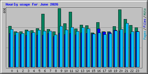 Hourly usage for June 2026